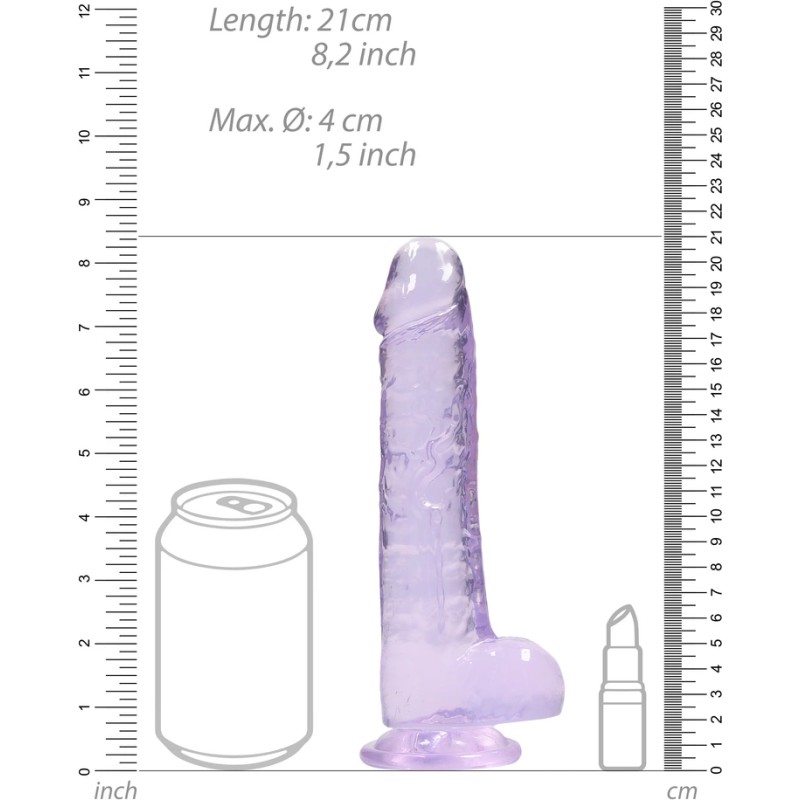 RealRock - Realistyczne dildo z jądrami 21 cm